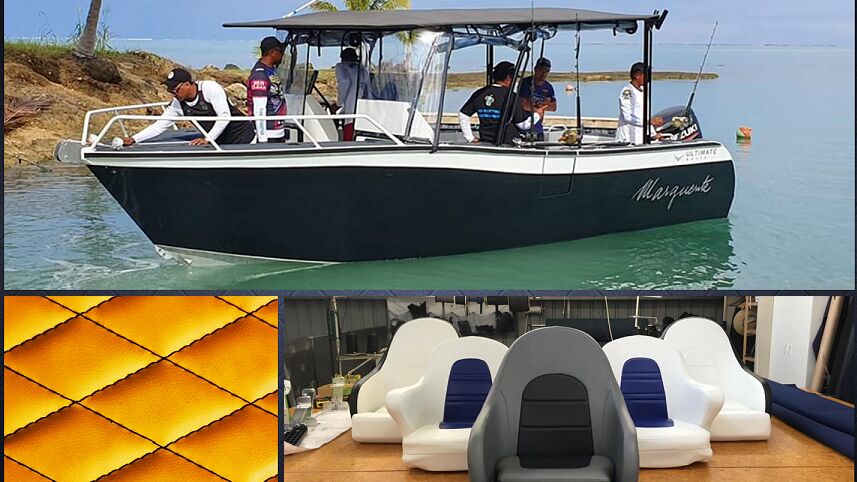 Re-trimmed alloy boat, diamond-stitch detail and marine seating
